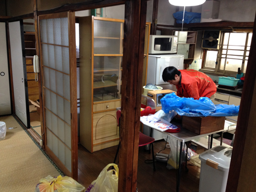 不用品処分の様子